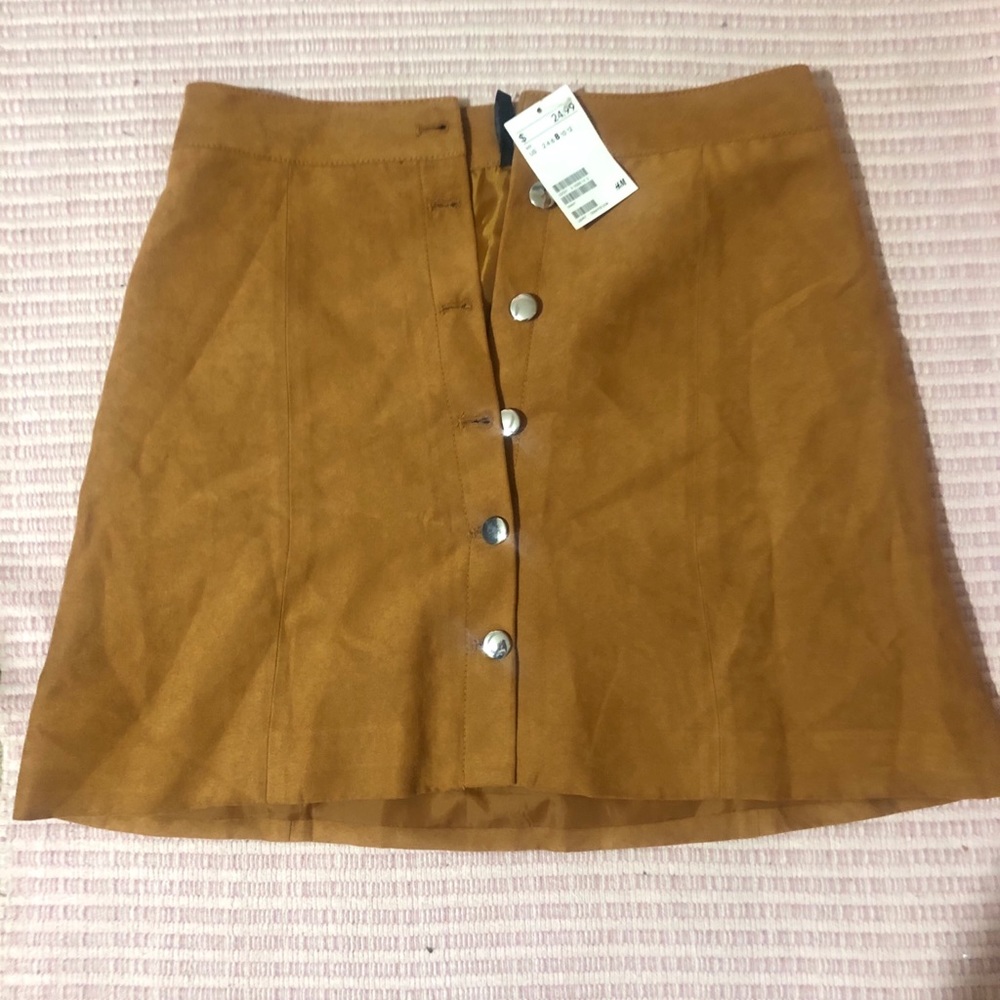 Suede tan skirt